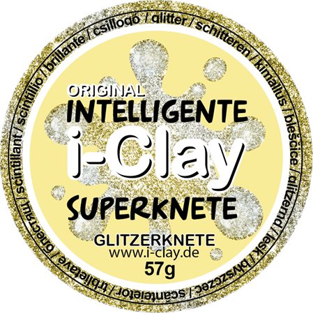 3 Stück I-Clay intelligente Superknete Metallic Gold,Silber,Blau Neu Wenige Stüc 